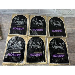 National Hosiery Style 900 Size A Short Neutral Beige Garter Stockings 6 Pair